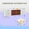 ORRD Modern Geometric TV Stand, White Media Console with 4 Drawers, Aluminum Frame & Tempered Glass Doors, 59.9" - 4 of 4