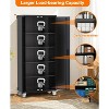 72" High Metal Storage Cabinet with Wheels, Cold Rolled Steel Tool Cabinet, 4 Adjustable Shelves, Lockable Rolling - 2 of 4