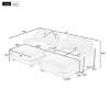 Sectional Sofa with 2 Ottomans, Sofa with USB Ports and Cup Holders and Storage Compartment, Chenille Couch with Plywood Frame-Cuddlewood - 4 of 4
