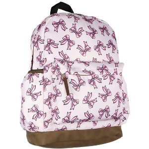 Intimo Pretty Pink Bows Coquette 16" Backpack Travel School Book Bag for Daily Use Pink - 1 of 4