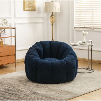 Teddy Fabric Large Bean Bag Chair,Adult Fluffy Bean Bag Chair,Bean Bag Sofa Chair With Armrests,Living Room Bean Bag Chair-Cuddlewood