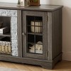 58" Modern TV Stand with 2-Door Storage, Faux Stone Media Console Cabinet, Large Entertainment Center - 4 of 4