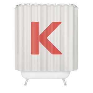 Deny Designs April Lane Art Block Monogram Shower Curtain - 1 of 3