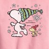 Boys' - Peanuts - Snoopy Woodstock Skate Graphic Long Sleeve Fleece Sweatshirt - 2 of 4