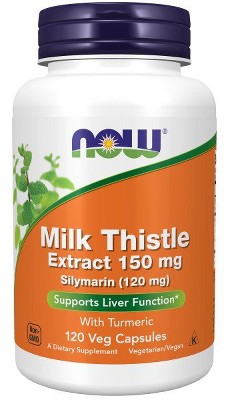 Milk Thistle Extract 150 mg Silymarin (120 mg) by Now Foods  -  120 Capsule
