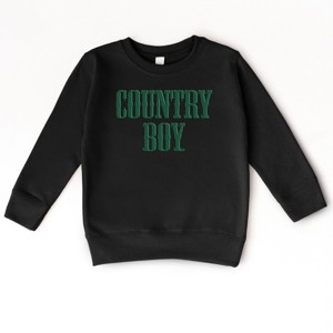 Country Boy Puff Print - Toddler Graphic Sweatshirt and Youth Graphic Sweatshirt - 1 of 3