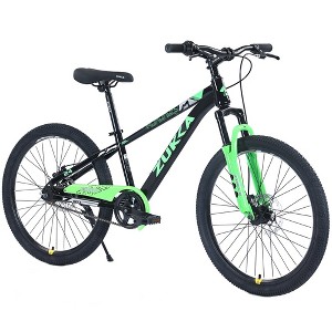 Kids Mountain Bike, Single Speed Bikes With 24 Inch Wheel Outdoor Traveling Cycling Hiking Exercise Bicycles For Kids And Toddler Age 9-12 Years - 1 of 4