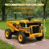 12V Kids Ride On Dump Truck, Electric Car Toy for Toddlers with Electric Dump Bed Shovel Spring Suspension Music LED Lights - 2 of 4