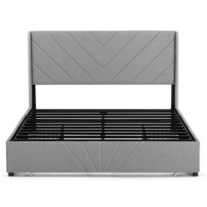 COMHOMA Metal Platform Bed Frame with Headboard,  3 Storage Drawers, Type-C&USB Ports - 1 of 4
