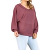 Women's Kangaroo Pocket Waffle Knit Top - umgee - 4 of 4