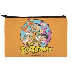 The Flintstones Group Makeup Cosmetic Bag Organizer Pouch - 1 of 4