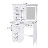 White dressing table, mirror and LED light - 4 of 4