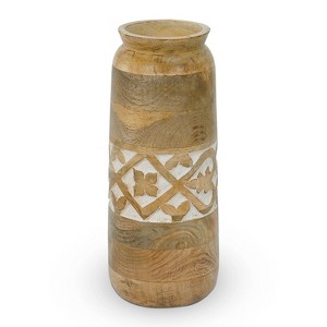 Mela Artisans  Mollem Rustic Mangowood Vase - 1 of 4