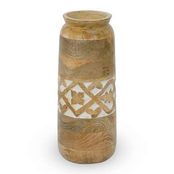 Mela Artisans  Mollem Rustic Mangowood Vase