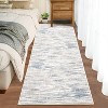 Machine Washable Area Rug, Modern Abstract Area Rug Stripes Rug, Non Slip Geometric Soft Rugs Home Decor - 2 of 4