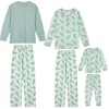 cheibear Christmas Tree Long Sleeve Tops with Pants Lounge Family Sleepwear Pajama Sets Green - 2 of 4