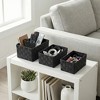 Evideco French Home Goods Checkered Woven Strap Storage Baskets Totes Set of 3 Black - 3 of 4