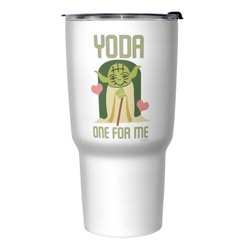 Star Wars Yoda One For Me Cartoon Stainless Steel Tumbler W/lid - White -  27 Oz. : Target