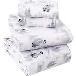 Sleepworld 100% Cotton Flannel Sheet And Pillowcase Set Cozy And Warm Bedding Sheet Set (California King)