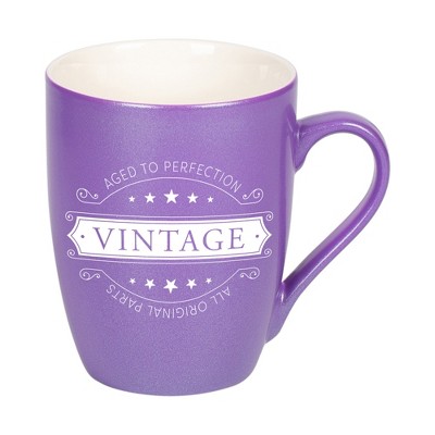 Elanze Designs Aged To Perfection Vintage All Original Parts Passion Purple 10 ounce New Bone China Coffee Cup Mug