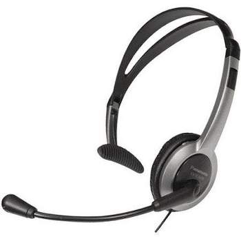 Panasonic KX-TCA430 Wired Headset - 4 ft Cord length - Volume control & mute button - Adjustable noise-cancellation - Reversible & fold-able Headset