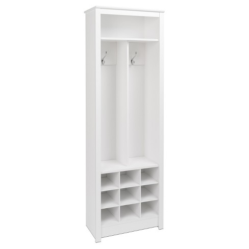 Prepac Narrow Entryway Organizer, White - Set of 4