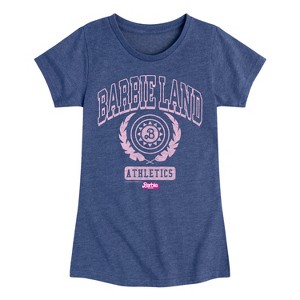 Girls' - Barbie - Barbie Land Athletics Fitted Short Sleeve Graphic T-Shirt - 1 of 4