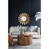 Wooakway 37"H Iron Accent Mirror Floral Wall Mirror Novelty Bathroom/Vanity Mirror Gold - 2 of 4