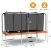Safstar 8x14FT Rectangular Recreational Trampoline W/Safety Enclosure Net Ladder Outdoor - 2 of 4
