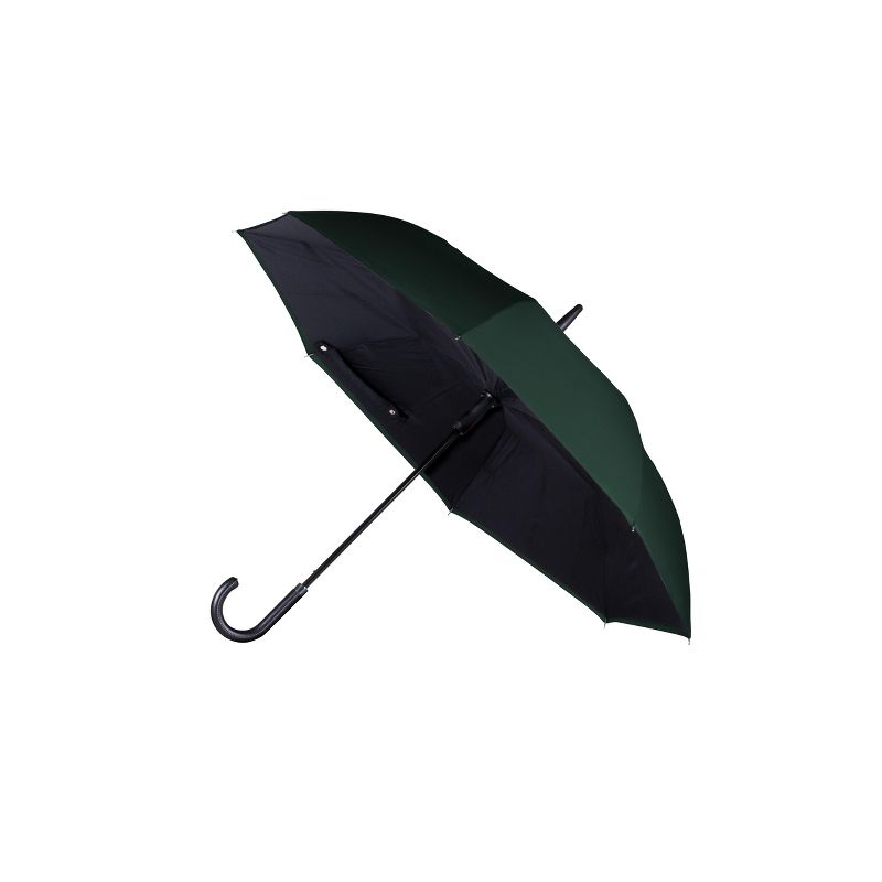 ANYWEATHER-Reversible Inverted Automatic Open Umbrella Leather J Handle, 1 of 8
