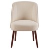 Dining Chairs Natural: Madison Park Upholstered Armless Chair, Polyester & Acrylic, Wood Legs - 3 of 4
