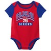 NBA Philadelphia 76ers Boys' 3pk Bodysuit Set - 2 of 4