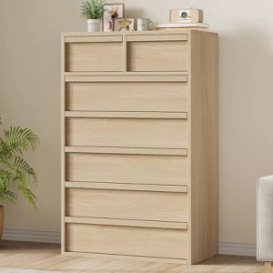 Jojoka Dresser for Bedroom,Tall Modern Drawers with Large Drawers Storage,Wooden Dresser Organizer for Living Room - 1 of 4