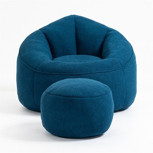 OUTSUPPLY Premium Foam Bean Bag Chair with Footrest, Lounge Chair for Living Room, Bedroom - 1 of 4