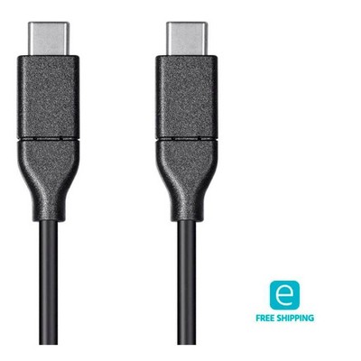 Monoprice USB & Lightning Cable - 0.5 Meter - Black | 2.0 USB-C to USB-C 3A 480 Mbps - Select Series