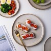 Itopfox Handmade Reactive Glaze Stoneware Dinnerware Set, Scratch Resistant Ceramic Plates & Bowls, Dishwasher & Microwave Safe, 18-Piece Set - 3 of 4