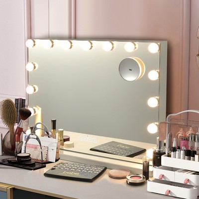 Costway Hollywood Vanity Lighted Mirror Touch Control Magnification  Speaker