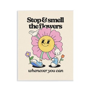 Stupell Industries Vintage Smell The Flowers Wall Plaque Art - 1 of 4