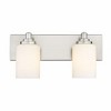 Soledad 2-Light Vanity Light - Minimalist Steel Fixture with Chic Glass Shades - 2 of 4