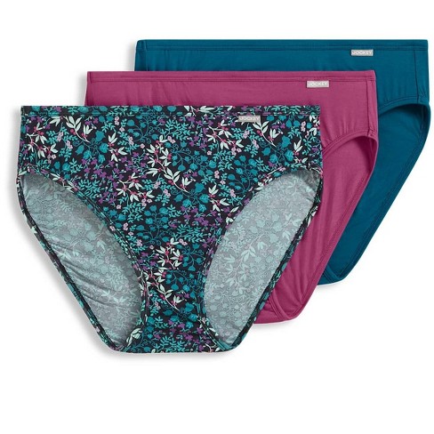 Jockey Women's Supersoft French Cut - 3 Pack 8 Lush Eden Floral/Soft  Rose/Really Teal