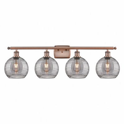 Athens Deco Swirl - 4 Light Bath Vanity In Industrial Style-11.25 Inches Tall and 36 Inches Wide