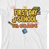 First Day of School 5th Grade, School Items on White Short Sleeve Girls T-Shirt - 2 of 3