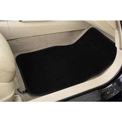 Black All-Weather Carpet Vehicle Floor Mats with Vinyl Heel Pad