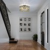 ALOADECOR W20 in 4 Light Modern Farmhouse Round Crystal Flush Mount Lighting Elegant Drum Crystal in Matte Black for Dining Room - 2 of 4