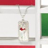 Ross-Simons Mother-Of-Pearl and 0.30 ct. t.w. White Topaz Cardinal Pendant Necklace With Multicolored Enamel in Sterling Silver - 4 of 4