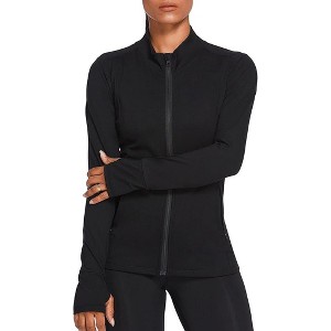 Pinspark Women's Track Jacket Breathable Running Jacket Zip Up Sportswear Flim Fit Workout Tops - 1 of 4
