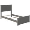 AFI Furnishings Nantucket Twin Traditional Bed with Matching Footboard and Turbo Charger in Grey - 2 of 4