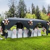 10 X 20Ft Pop Up Canopy Tent, Wedding Party Tent with 6 Removable Sidewalls, Waterproof and UV Protection 50+ Outdoor Canopy Gazebo for Weddings - 4 of 4