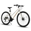 DSVIMOY Road Bikes, Hybrid Bike for Adult, 21-Speed Road Bicycles Carbon Steel Frame, Dual-Disc Brakes, Cream, 68.1*27*39.7 - 2 of 4