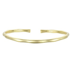 14K Gold-Plated Cuff Bracelet, featuring a classic and elegant design that adds a touch of luxury and sophistication to any outfit. - 1 of 3
